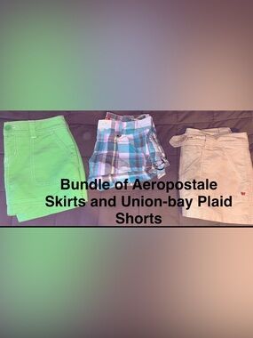 Aeropostale Beige Cotton Waistband Skirt